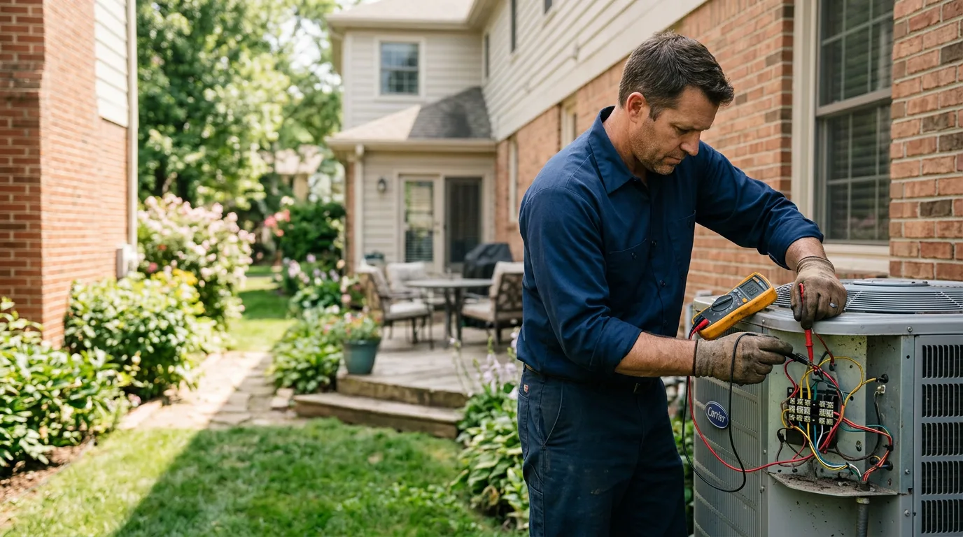 HVAC technician working near Shelbyville, IL